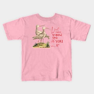 Birds Illustration with Friendship Text Kids T-Shirt